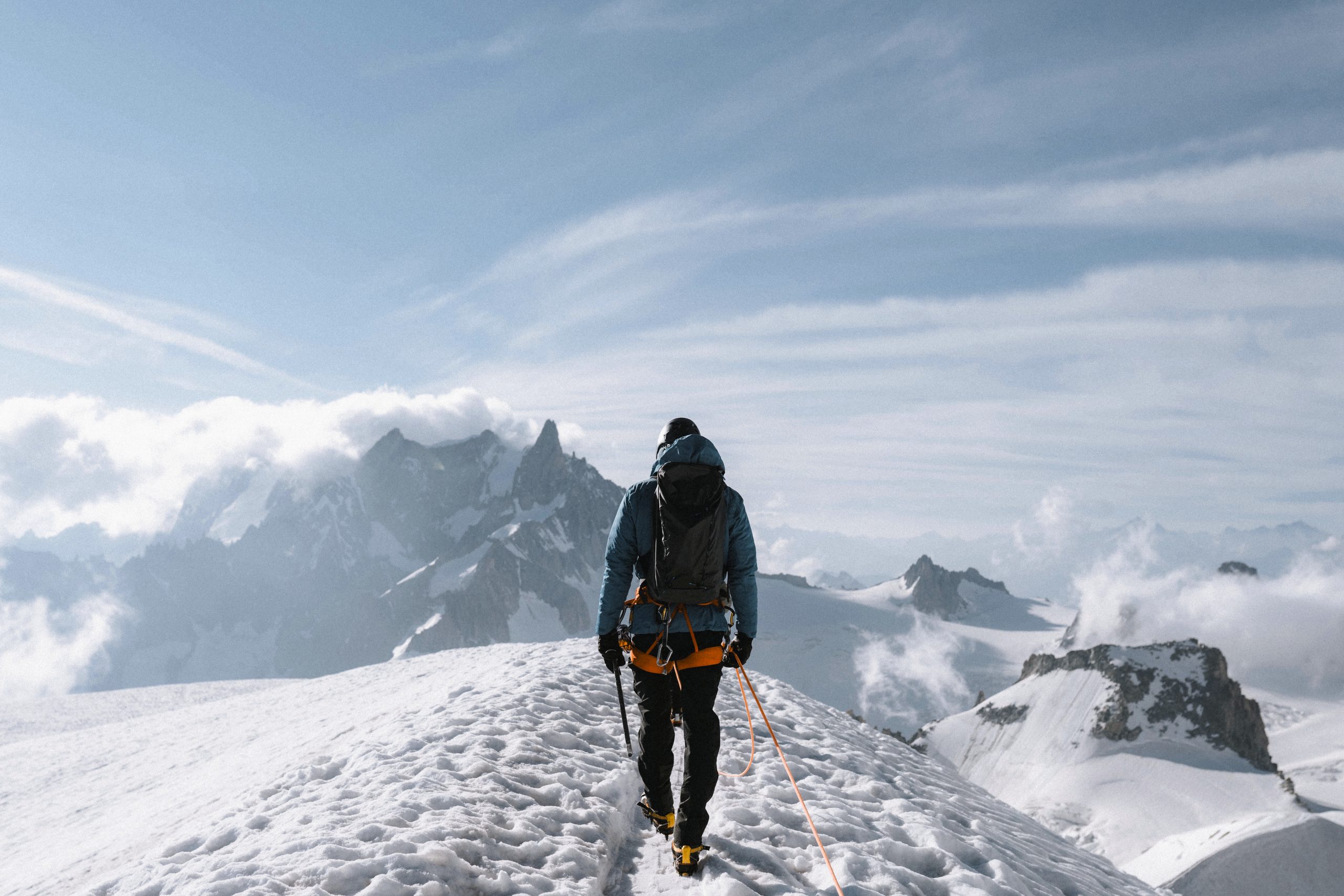 Fountain Consulting and Management We exist because we enjoy helping our clients grow and succeed Hiker Going Up Aiguille Du Midi